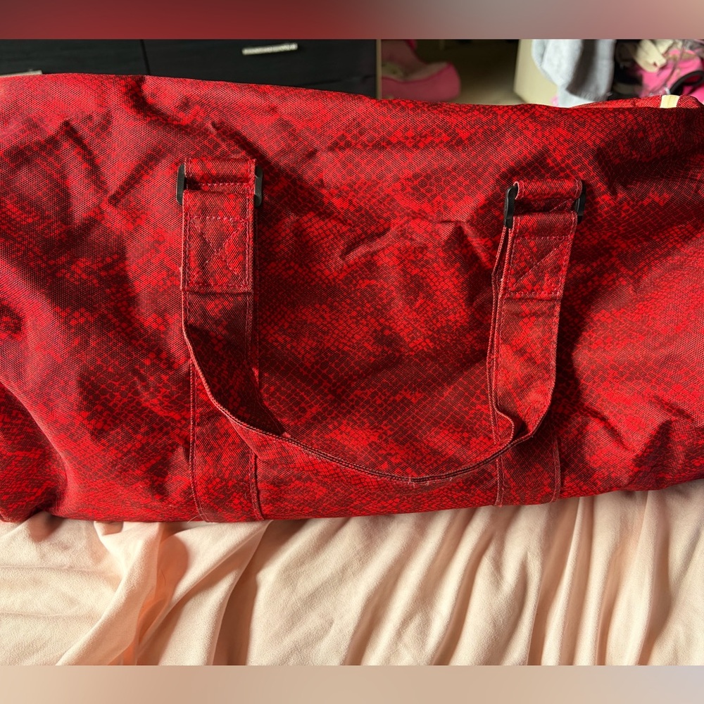 Herschel Red Snakeprint Duffle Bag - Picture 5 of 11